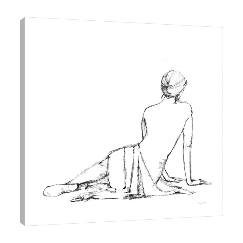 «Figure Study II BW» par Avery Tillmon - reproduction d'art sur toile tendue, H 36 po x l 36 po x P 1,5 po