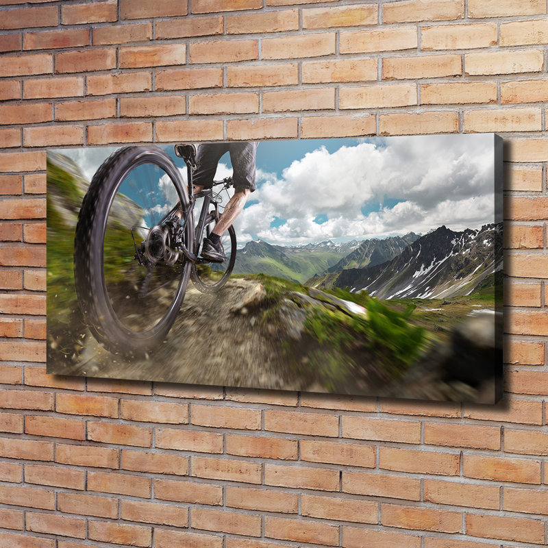 Mountain Biking - Wrapped Canvas Print
