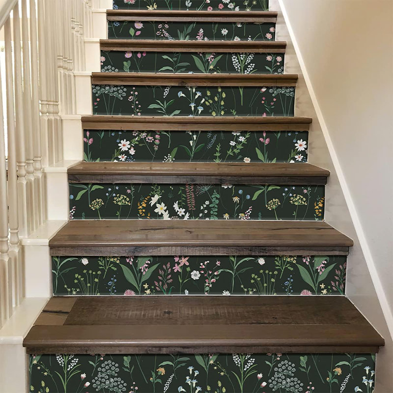 Peel And Stick Floral Boho Wallpaper - Vintage Vinyl Self-Adhesive Waterproof Home Decor