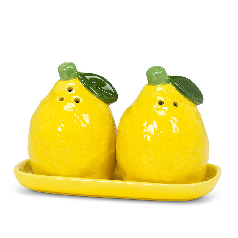 Ensemble de salière et poivrière Mr. MJs Lemons on a Tray