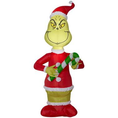 Gemmy Airblown Car Buddy Grinch w/Scarf, NWT