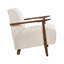 Chaise d'appoint - Coussins de siège en velours côtelé beige de style moderne-1110457258