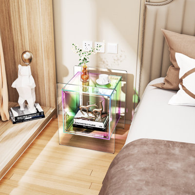 Samuelsson Acrylic Side Table, Nightstand Bedside Table