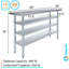 Table en acier inoxydable avec trois tablettes inférieures-122914056