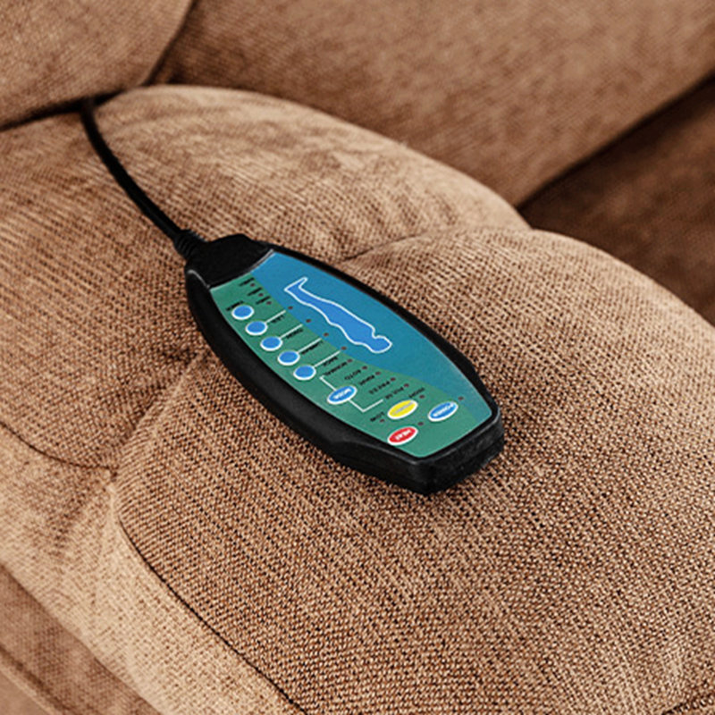 Fauteuil inclinable avec massage et vibration chauffante, Brun