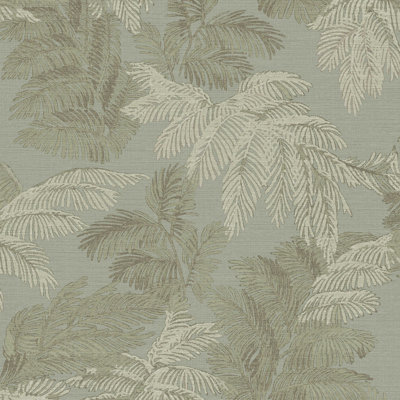 Italian Style Palm Leaf Design Wallpaper Roll