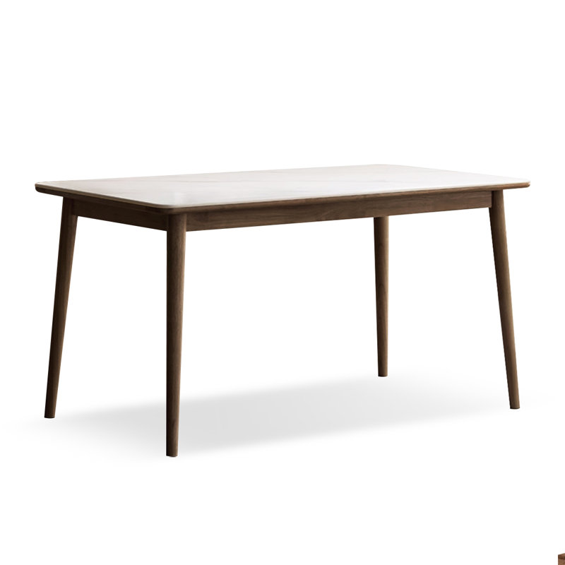 Solid Wood  and Sintered stone  Rectangular dining table, 29.53"H x 62.99"L x 31.5"W