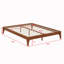 Base de lit plateforme en bois avec support en lattes de bois-1960579140