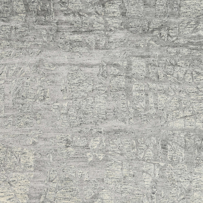 Tapis contemporain gris, Carré 4 pi