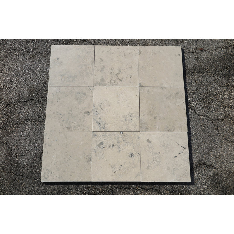 12" x 12" Limestone Stone Look Wall & Floor Tile, Jura Gray