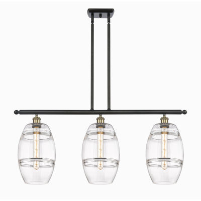Luminaire suspendu pour îlot de cuisine 3 lumières Dundrod