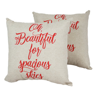  America The Beautiful Indoor/Outdoor Throw Pillow