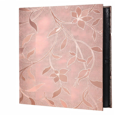 Album photo, 600 pochettes, format 10 x 15 cm, couverture en cuir, grande capacité, pochettes horizontales et verticales, grand album de voyage familial, couverture ornée de feuilles en relief, rangement compact (dorure à la feuille).