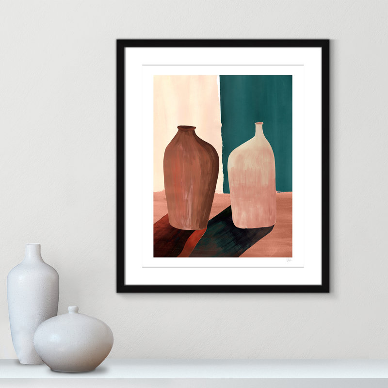 Contrast Pots Print par Violets Print House, L 21,5 po x H 25,5 po, Imprimé mat, Noir satiné