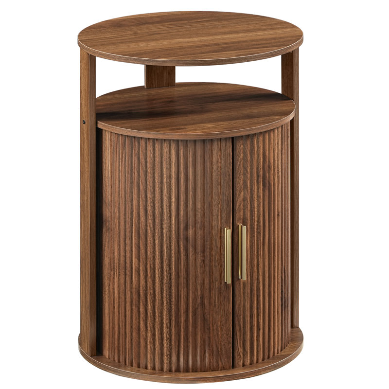 Adalynn Round End Table with Storage