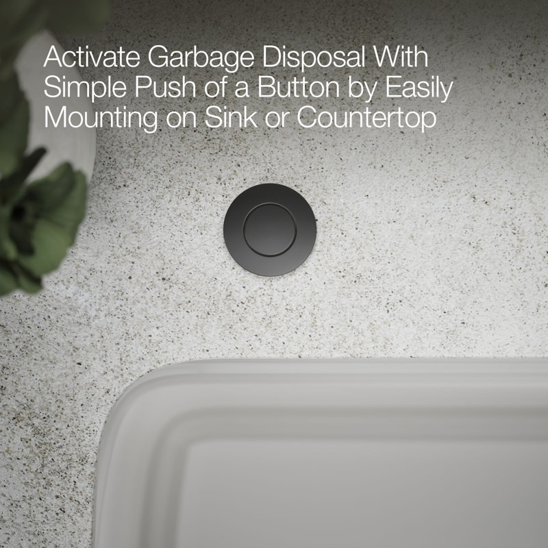 Garbage Disposal Air Switch Kit, Matte Black