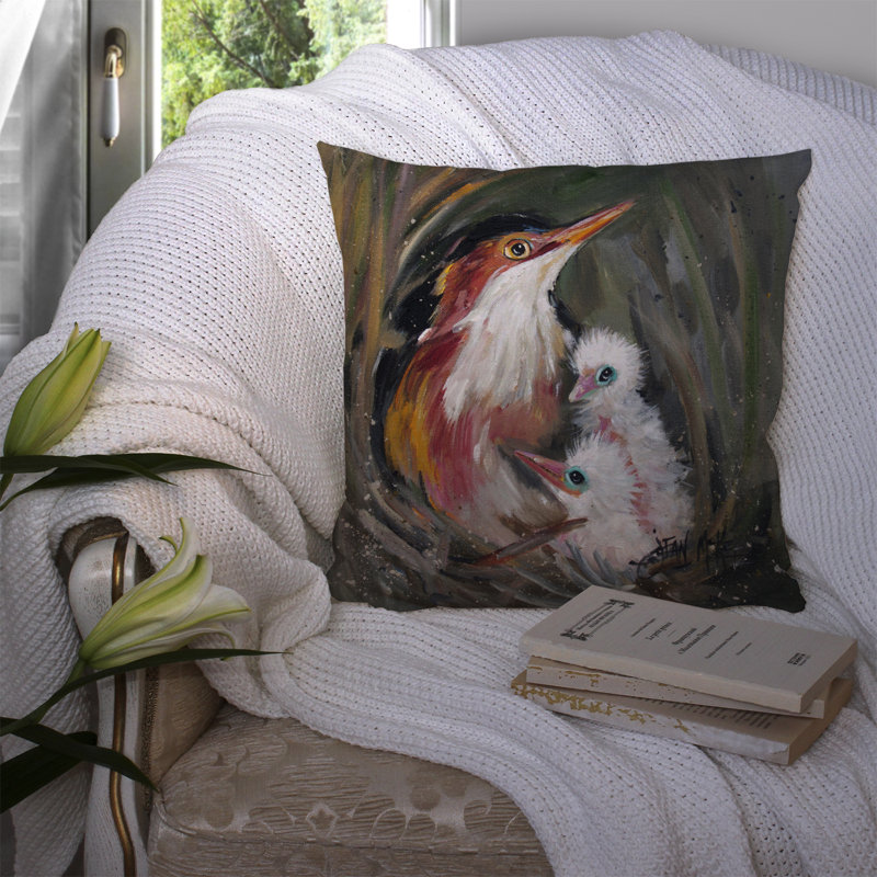 Coussin décoratif intérieur/extérieur gris, H 18 po x l 18 po x P 5,5 po