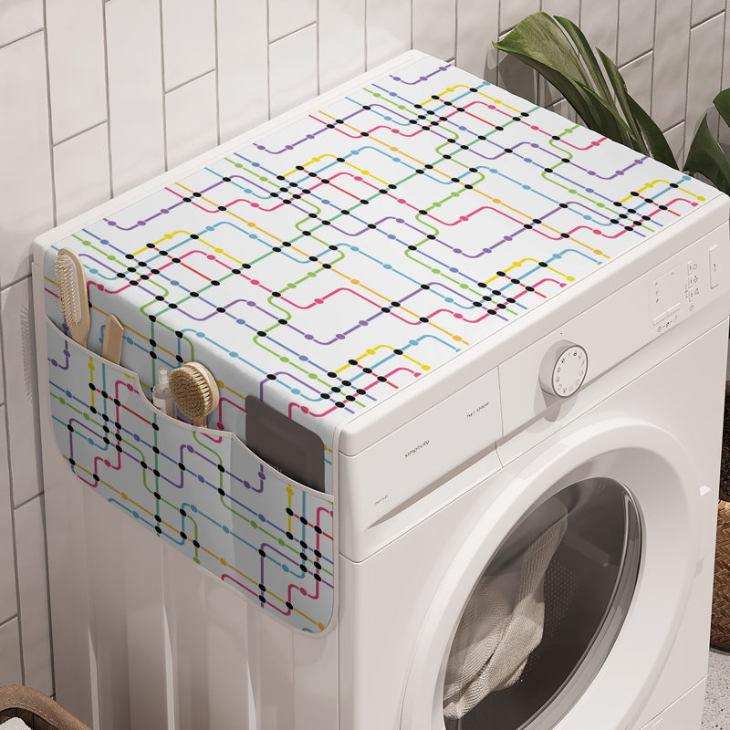Ensemble de 2 pièces de rangement pour machine à laver East Urban Home