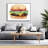 Watercolor All Dressed Cheeseburger - Kitchen Food Canvas Art