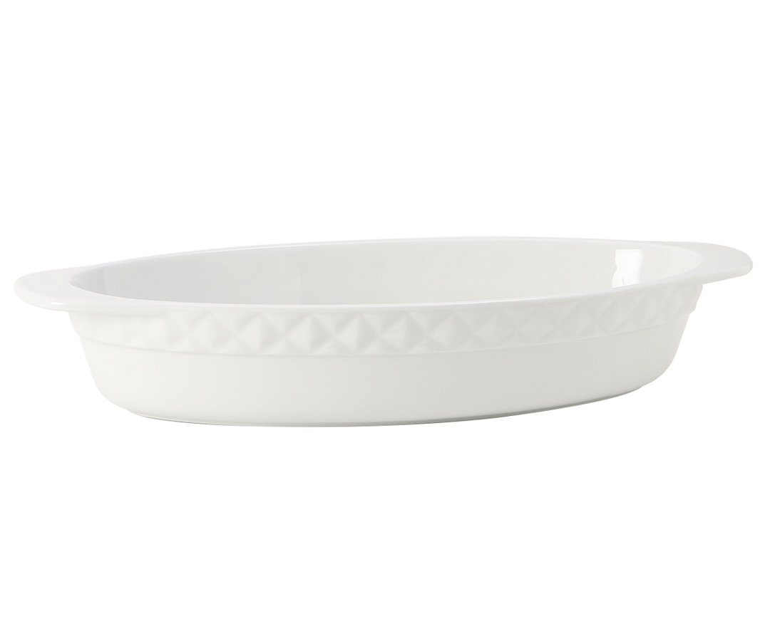 Tuxton Healthcare Oval Ceramic 2 Piece Casserole Dishes Bakeware Set (Set of 2) Tuxton 