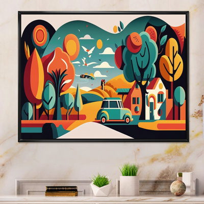 " Futuristic Cityscape With Trees IV "