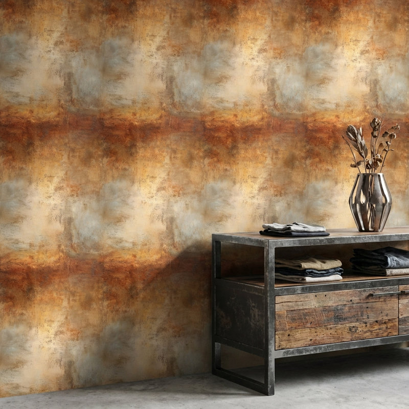 Papier peint texturé abstrait brun