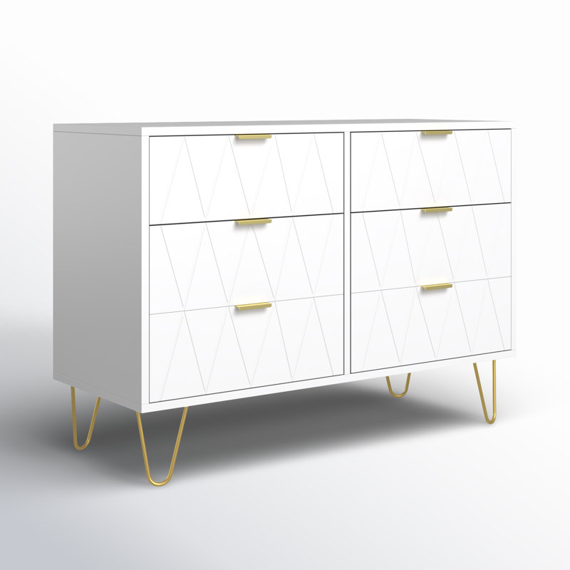 Commode double l 39,4 po Marable, Blanc