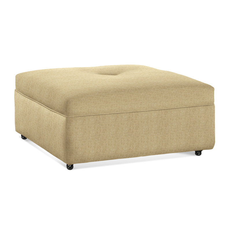 Repose-pieds de cocktail carré de 39 po de large Fremont, Performance beige sucre; 0863-93