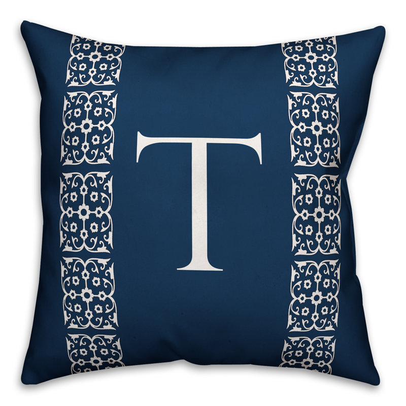 Reversible Throw Pillow, T