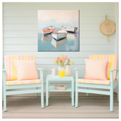 Pastel Boats All Weather Outdoor Wall Décor