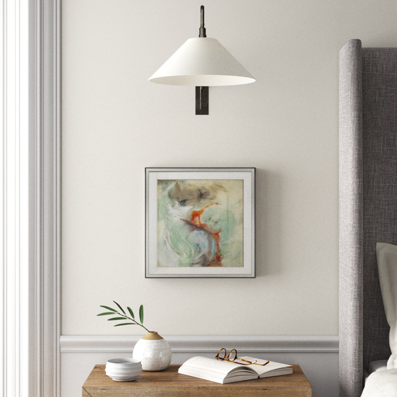 « cuivre river ii », peinture, H 16 po x l 16 po x P 1,5 po, Encadrement argenté
