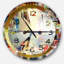 Les gens et le temps, aquarelle acrylique - horloge murale moderne-91625615