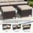 11-Person Outdoor Patio Conversation Rattan Seating Group With Beige Cushions-1955761558