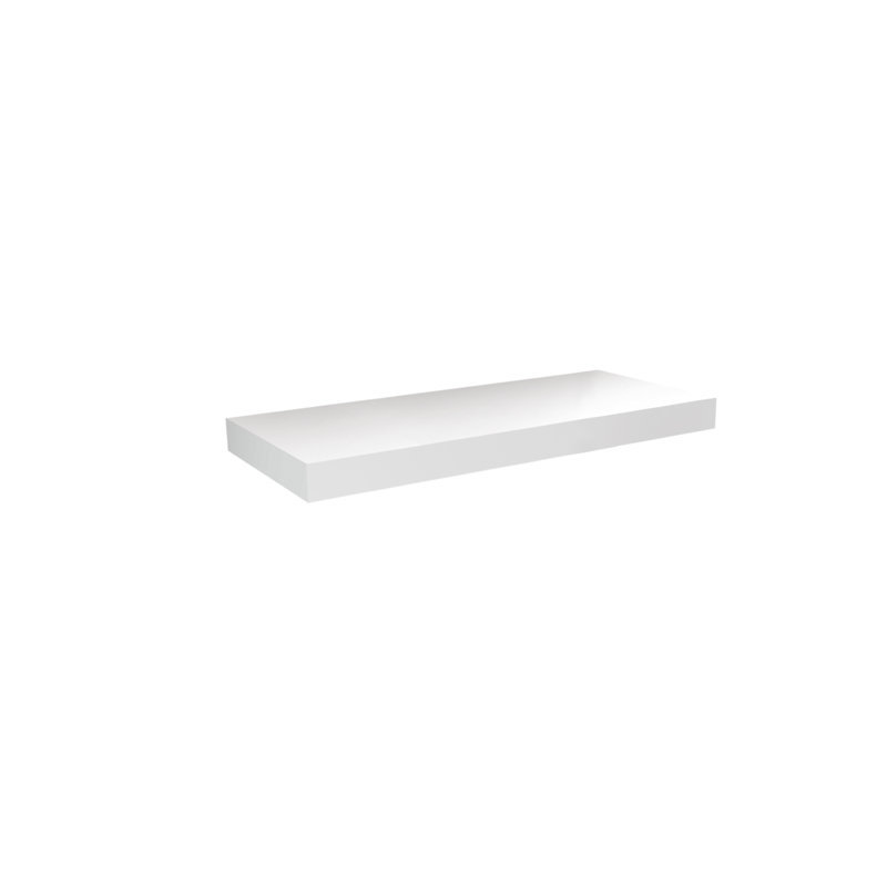 Barbabas Floating Shelf, 3.8cm H x 60cm W x 23.5cm D, White