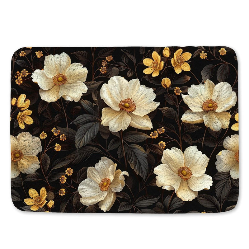 Tapis de bain Botanical Illustration, L 17 po x L 24 po