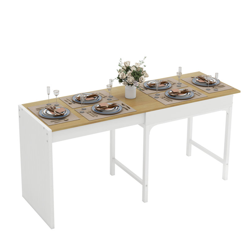 Rectangular with Steel Base Dining Table