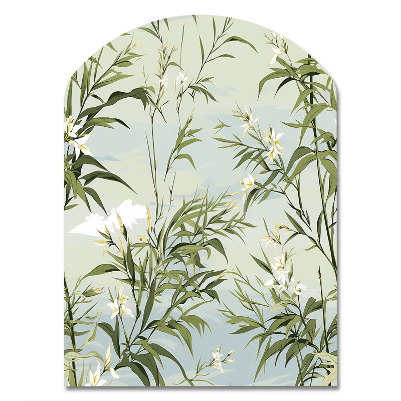 Bastow - art mural floral irrégulier en métal, H 34 po x l 25 po