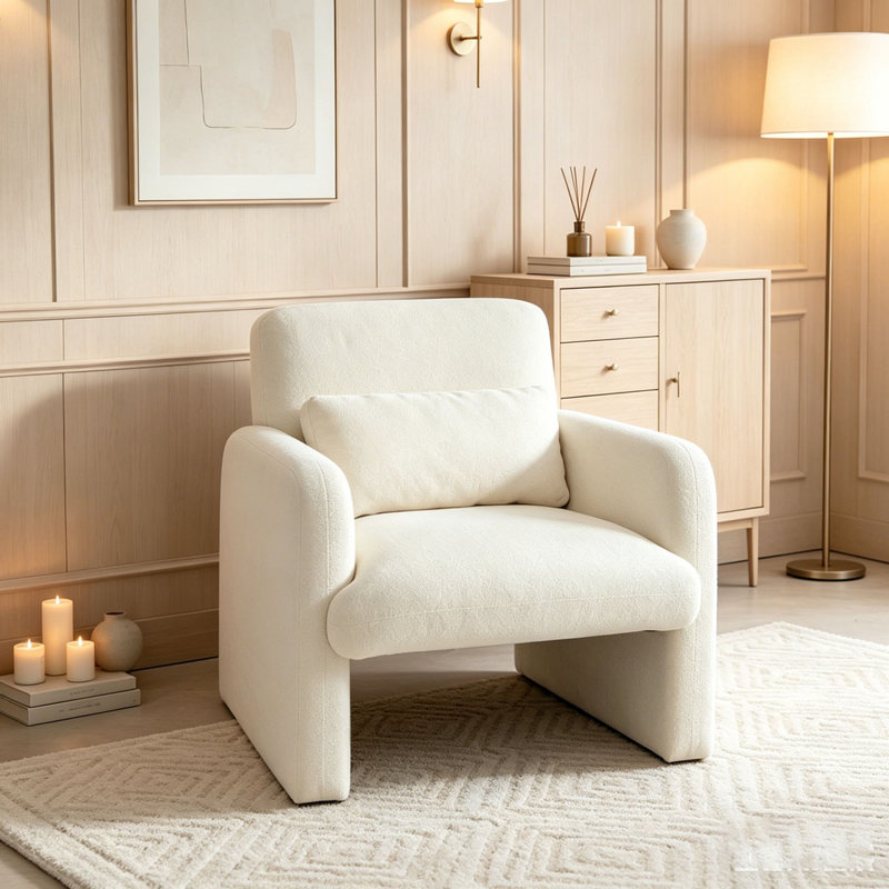 Chaise d'appoint moderne, Ancient White
