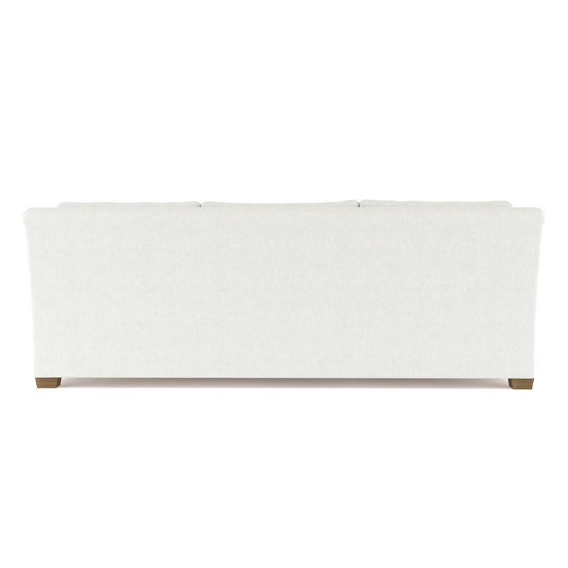 Thompson Rolled Slope-Arm Sofa, Box Weave Linen Alabaster, 32" H x 108" W x 46" D, Weathered