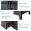 Buffet Dreavyn 60 po avec portes coulissantes de style grange et tiroirs, noir-652519691