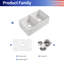 33'' L Double Bowl Fireclay Kitchen Sink