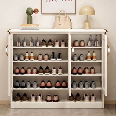 Beige Aluminum Shoe Storage