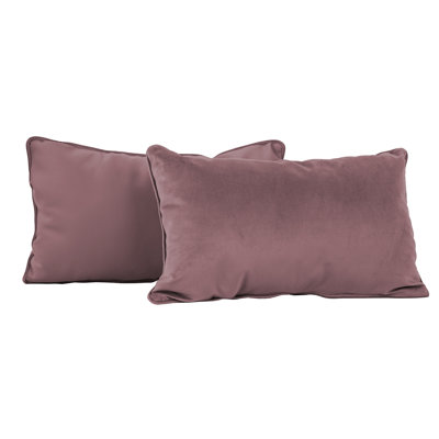Oreiller rectangulaire en microfibre et vinyle avec passepoil, paquet de 2