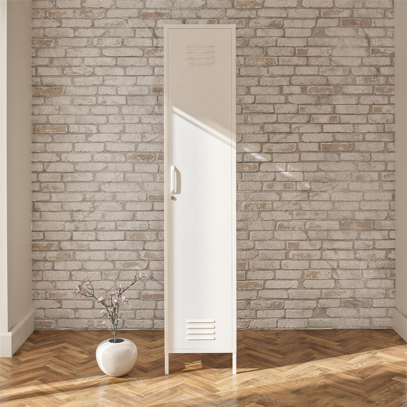 Armoire de rangement à 4 tablettes Gioia, Blanc doux