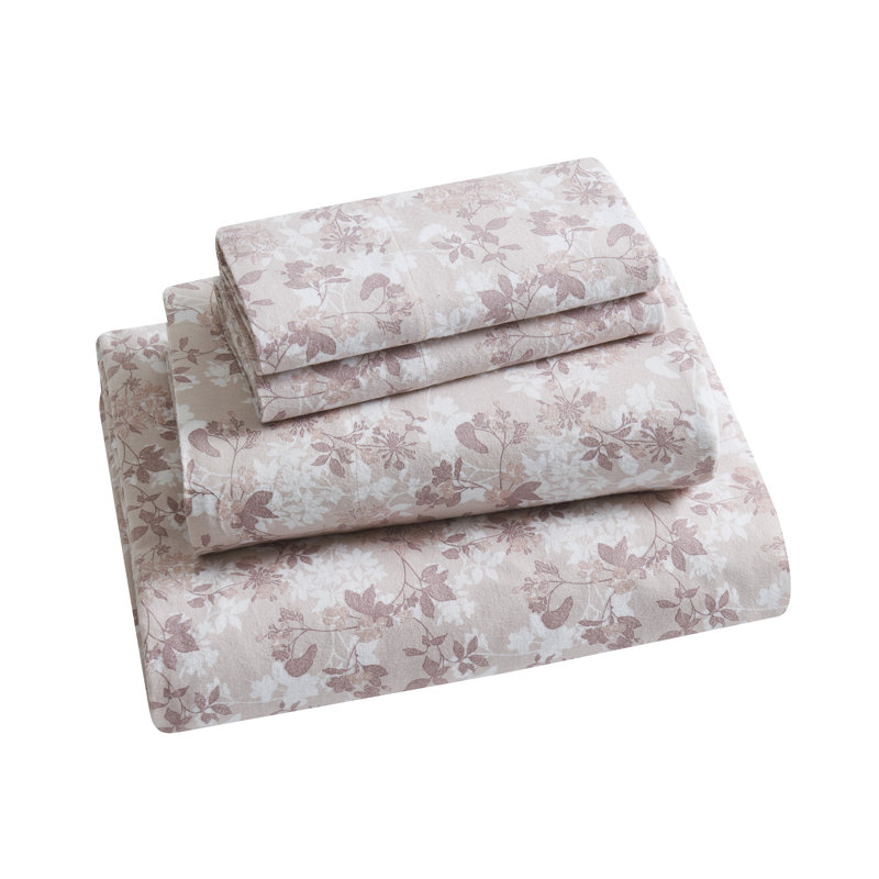 Ensemble de draps en flanelle de coton Mora, Ensemble de draps pour lit simple avec un drap-hou