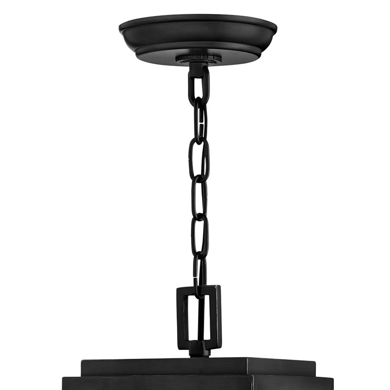 Republic Outdoor Low Voltage Hanging Lantern, Black