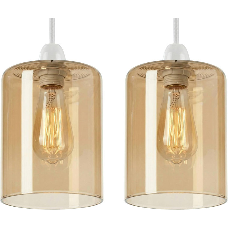 12 cm H Drum Glass Lamp Shade