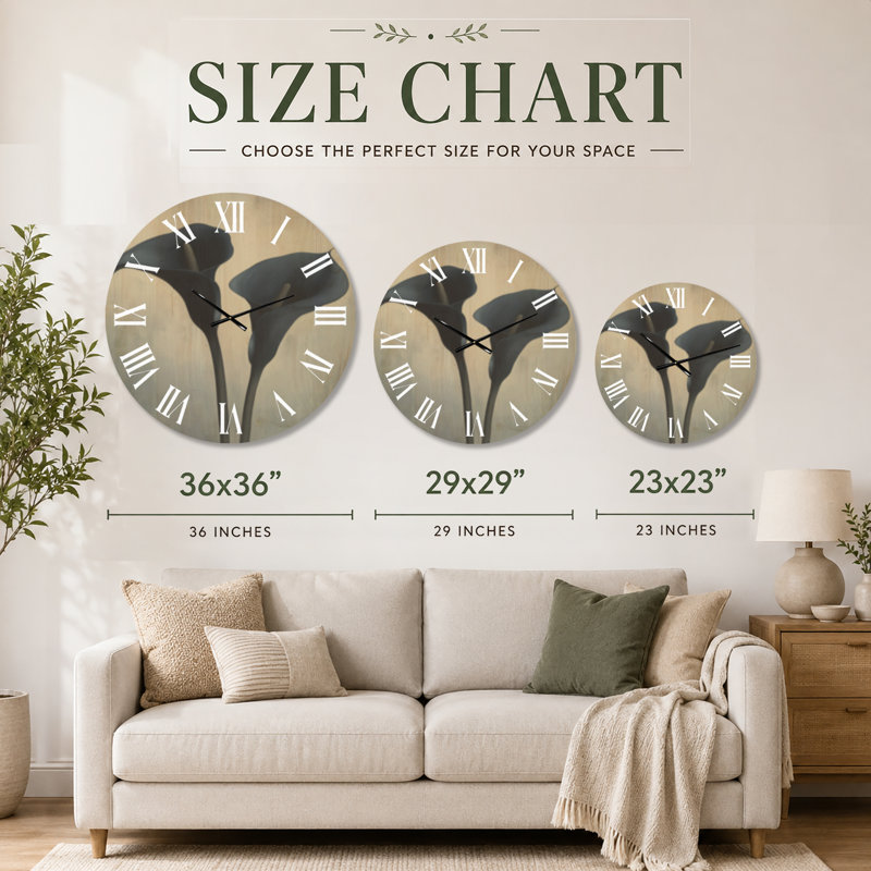 Solid Wood Analogue Wall Clock, Extra Large