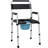 Adjustable Height Bedside Commode Chair For Seniors, Adults, Handicap, Raised Toilet Seat With Arm