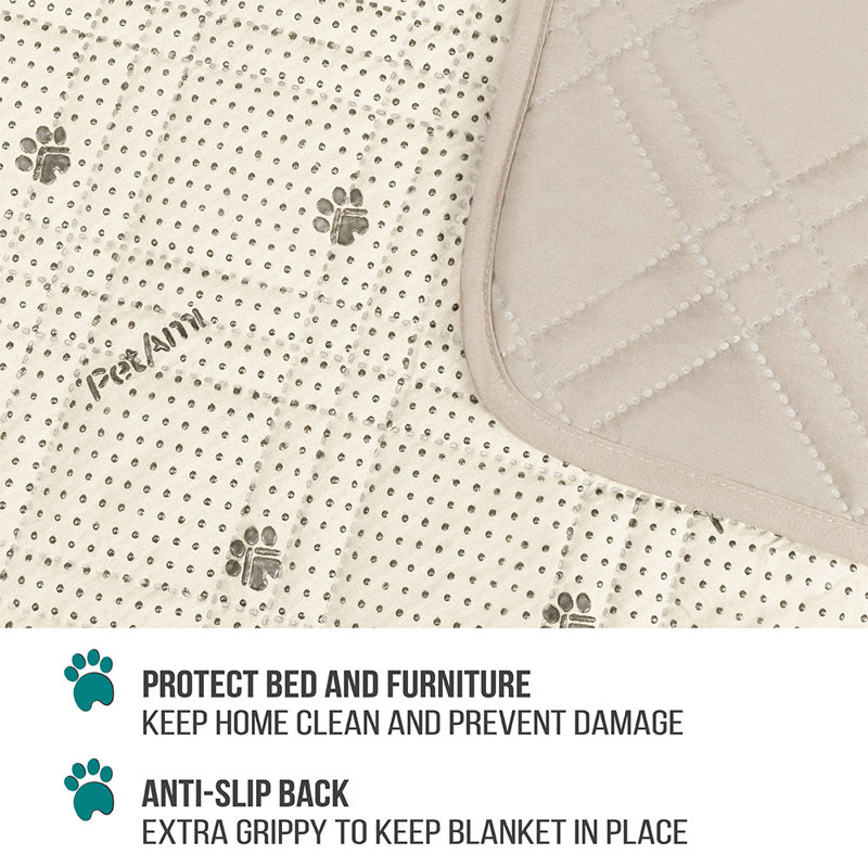 Beige X-Large Waterproof Reversible Pet Blanket Couch Cover